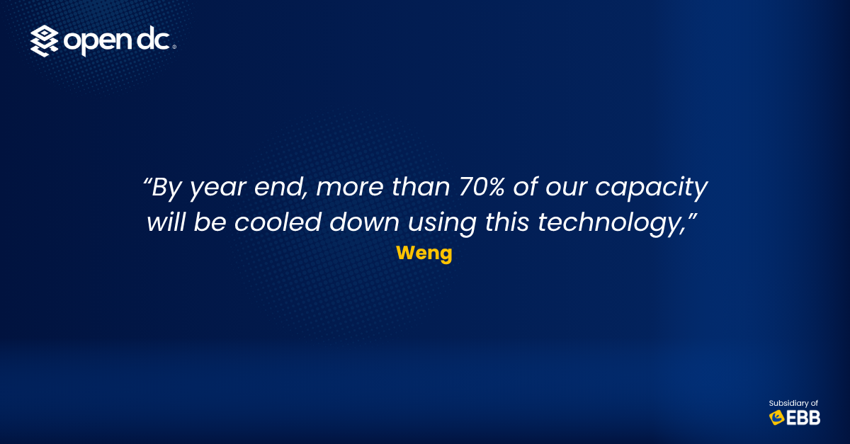 Open DC evolution in cooling technology