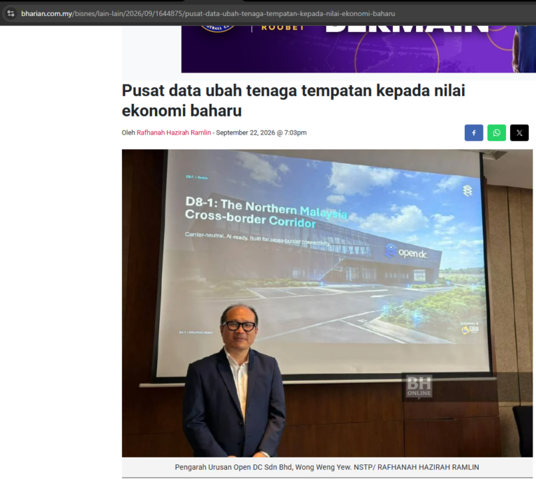 Pusat Data Ubah Tenaga Tempatan Kepada Nilai Ekonomi Baharu – Berita Harian
